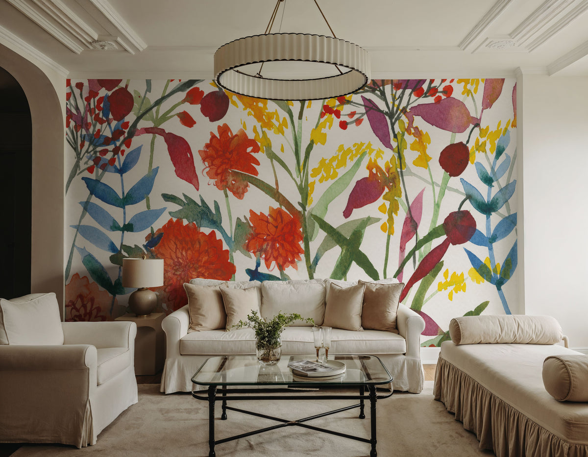 November Flowers Mural Wallpaper - room preview 04