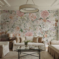 Flowers and Stripes Mural Wallpaper - room preview 04