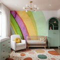 Watercolor Rainbow Mural Wallpaper - room preview 04