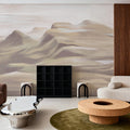 Oil Mountain, Mocha Mural Wallpaper - room preview 04