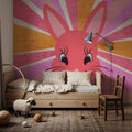 Retro Rabbit Mural Wallpaper - room preview 04