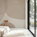 Embracing Shapes, Alpine Oat Mural Wallpaper - room preview 04