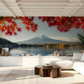 Mount Fuji Fall Mural Wallpaper - room preview 04