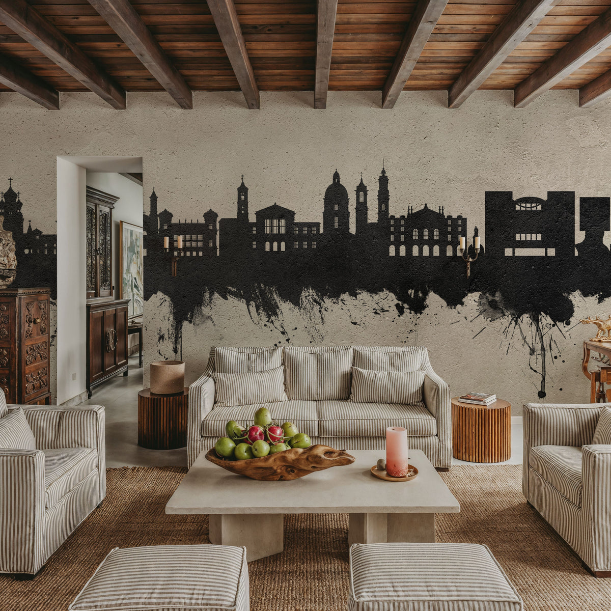 Nice France Skyline Concrete Mural Wallpaper - room preview 04