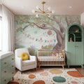 Oak Hill Slumber, Morning Fog Mural Wallpaper - room preview 04