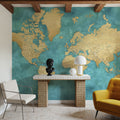 World Map Cities - Lexy Mural Wallpaper - room preview 04