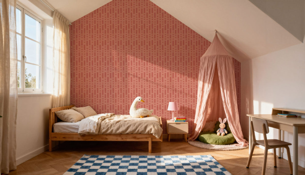 Coastal Signals Red Mural Wallpaper - room preview 04