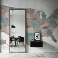 US State Map - Leire Wash Mural Wallpaper - room preview 04