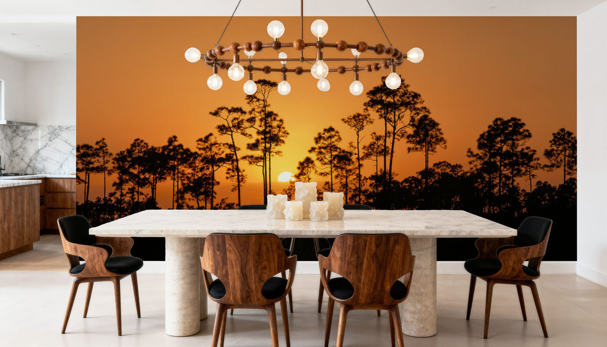 Forest Twilight Glow Mural Wallpaper - room preview 04