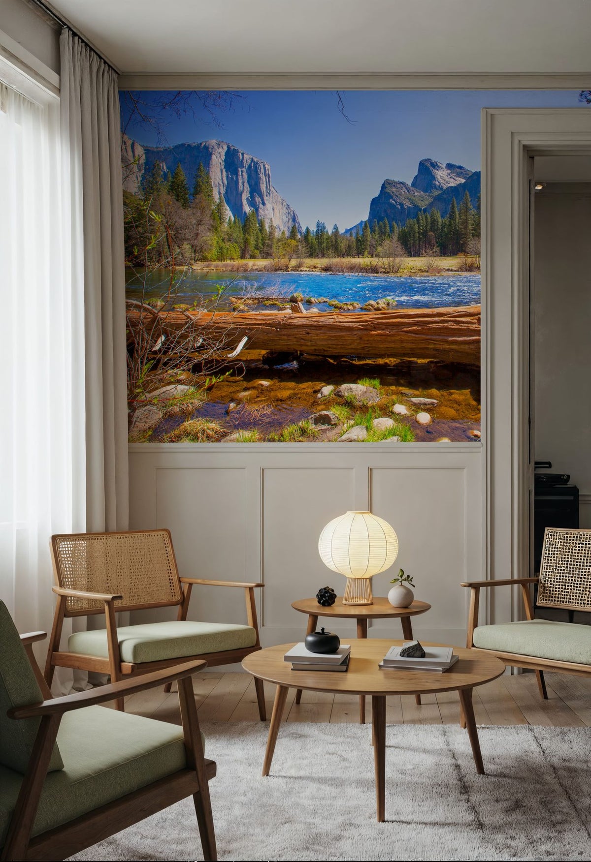 Yosemite Merced River Mural Wallpaper - room preview 04