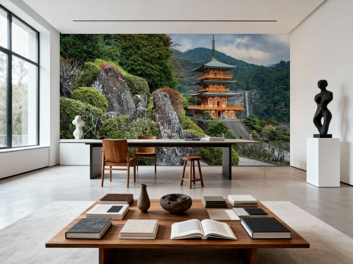 Seiganto-ji Pagoda Mural Wallpaper - room preview 04