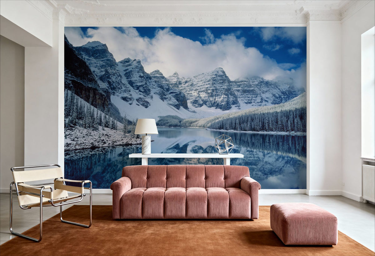 Moraine Lake Reflection Mural Wallpaper - room preview 04