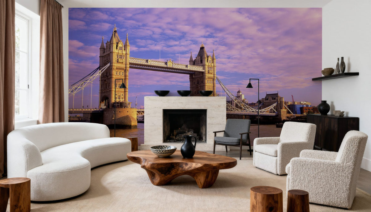 Twilight At Tower Bridge Mural Wallpaper - room preview 04