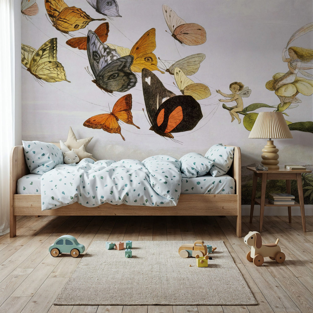 The Fairy Queen Takes an Airy Drive in a Light Carriage Mural Wallpaper - room preview 04