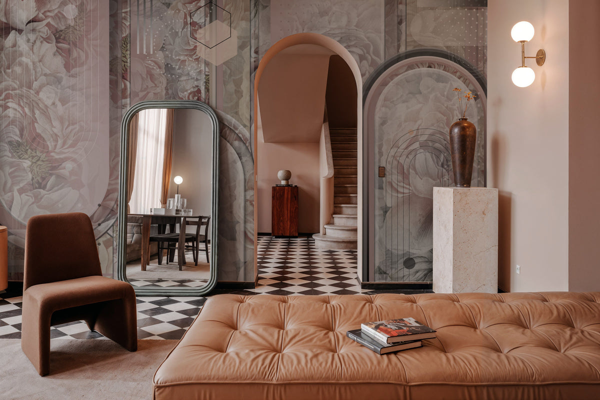 Modern Rose Mural Wallpaper - room preview 04