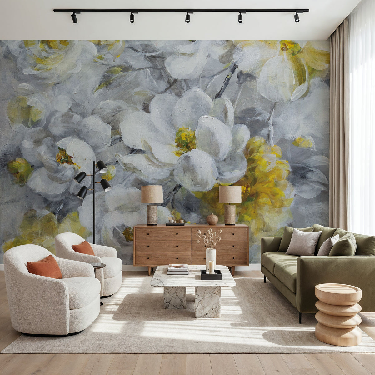Blooming Beautiful Mural Wallpaper - room preview 04