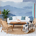 Sunrise Mountain View, Sky Blue Mural Wallpaper - room preview 04