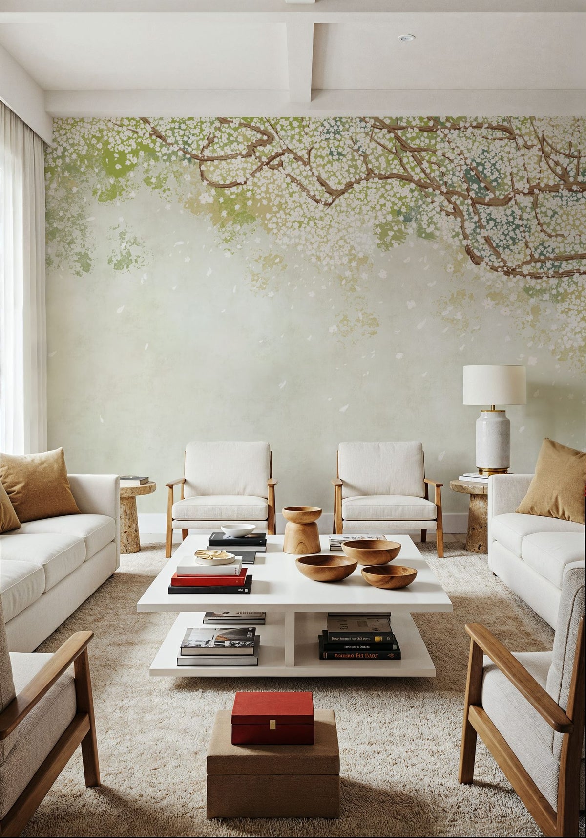 Kyoto Leaves Mural Wallpaper - room preview 04
