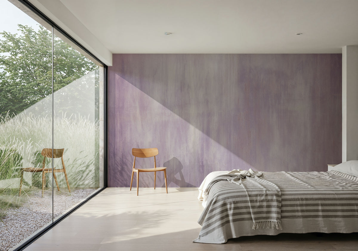 Concrete Surface, Lilac Mural Wallpaper - room preview 04