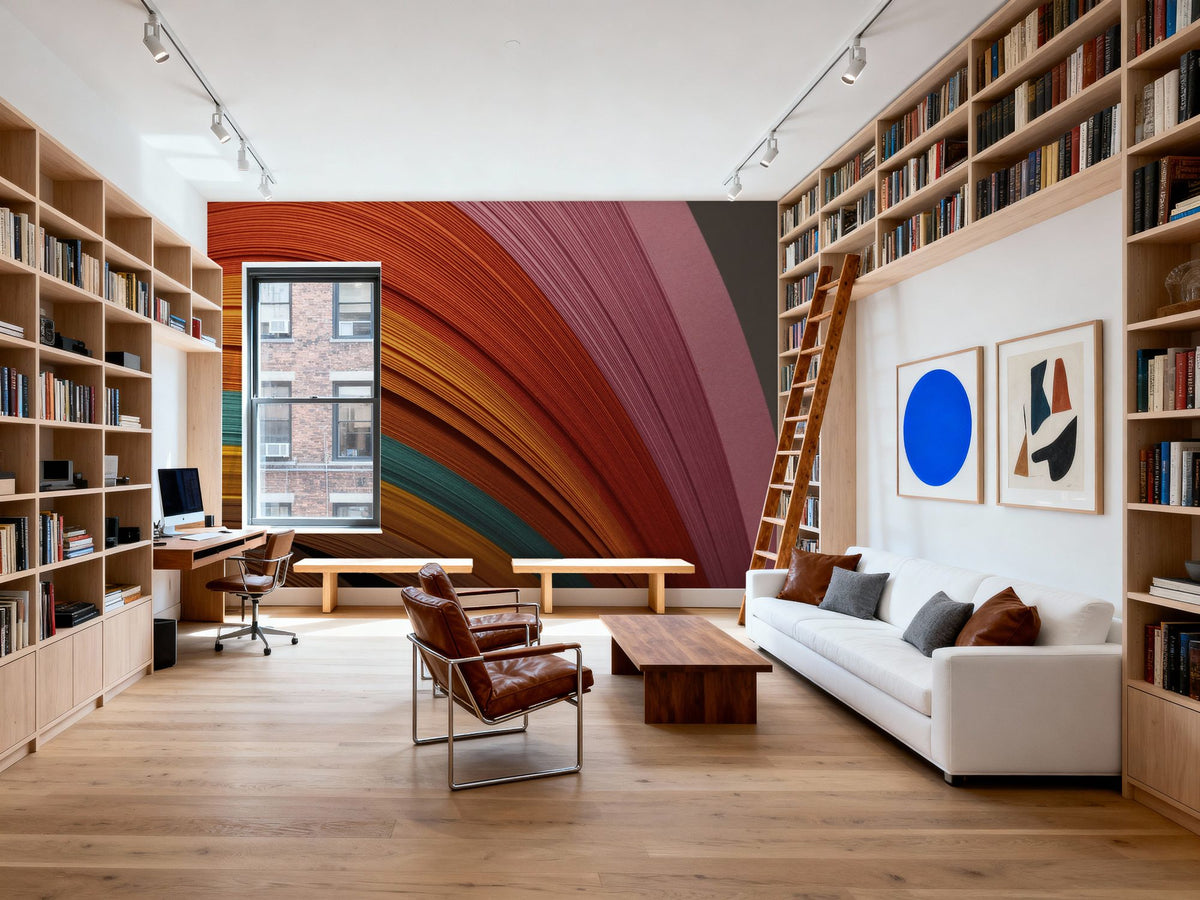 Paper Rainbow Mural Wallpaper - room preview 04