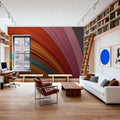 Paper Rainbow Mural Wallpaper - room preview 04