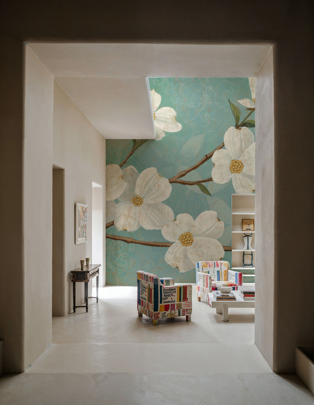 Kimono Blossoms Mural Wallpaper - room preview 04