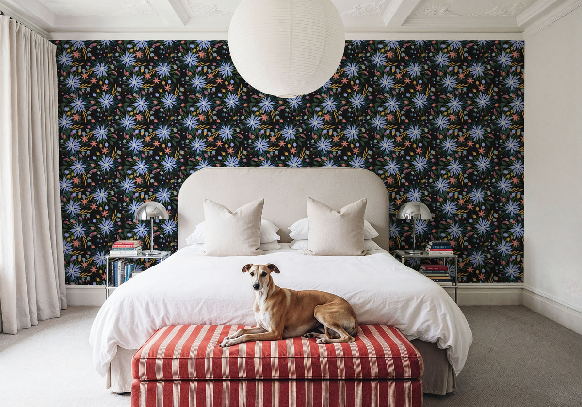 Floral Fireworks Mural Wallpaper - room preview 04