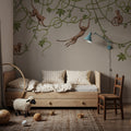 Monkey Jump, Greige Mural Wallpaper - room preview 04