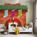 Christmas Stockings Mural Wallpaper - room preview 04