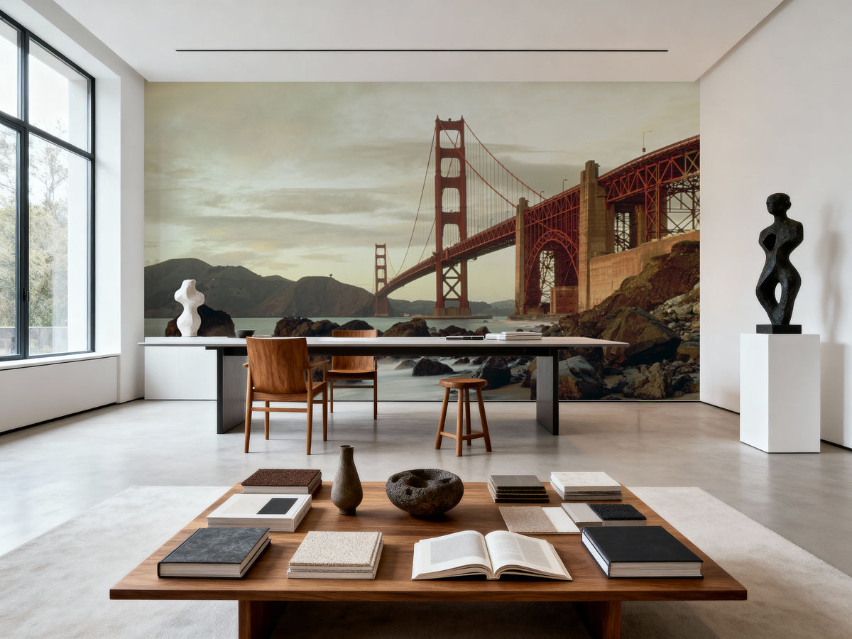 Golden Gate Morning Mural Wallpaper - room preview 04