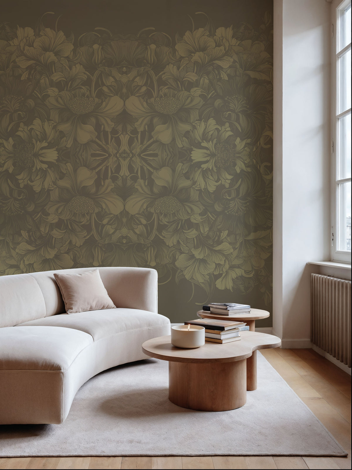 Scandi Flower Ceiling I Mural Wallpaper - room preview 04