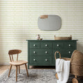Coastal Leaning Green Mural Wallpaper - room preview 04