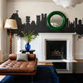 Rio De Janeiro Brazil Skyline Black & White Mural Wallpaper - room preview 04
