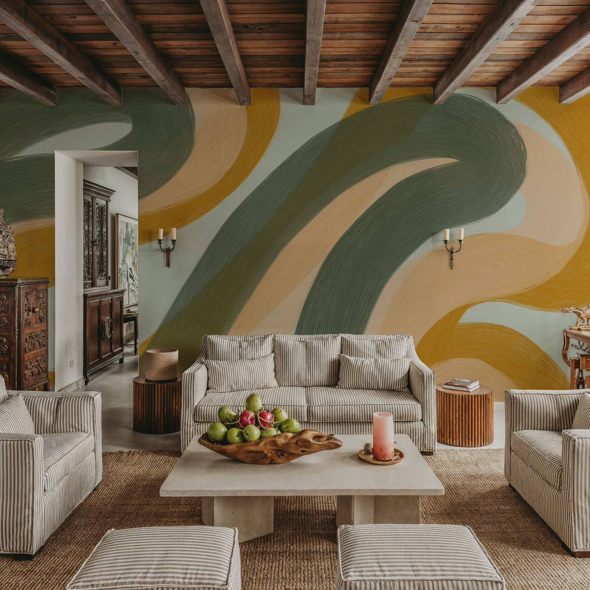 Modern Abstract 27 Mural Wallpaper - room preview 04