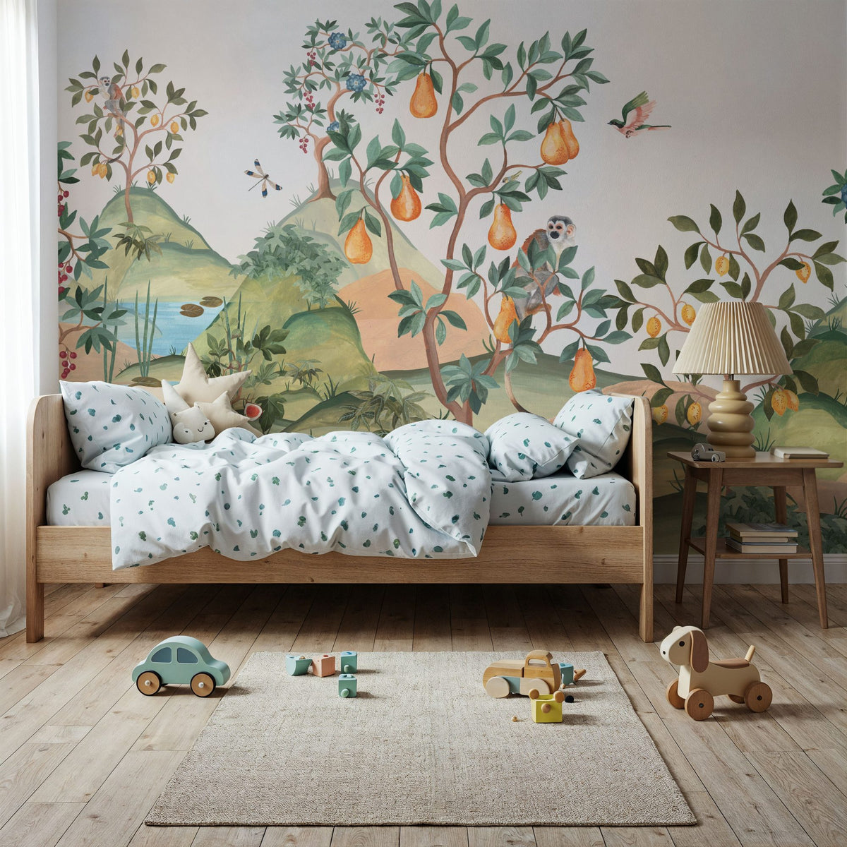 Orchard Reverie, Cream Mural Wallpaper - room preview 04