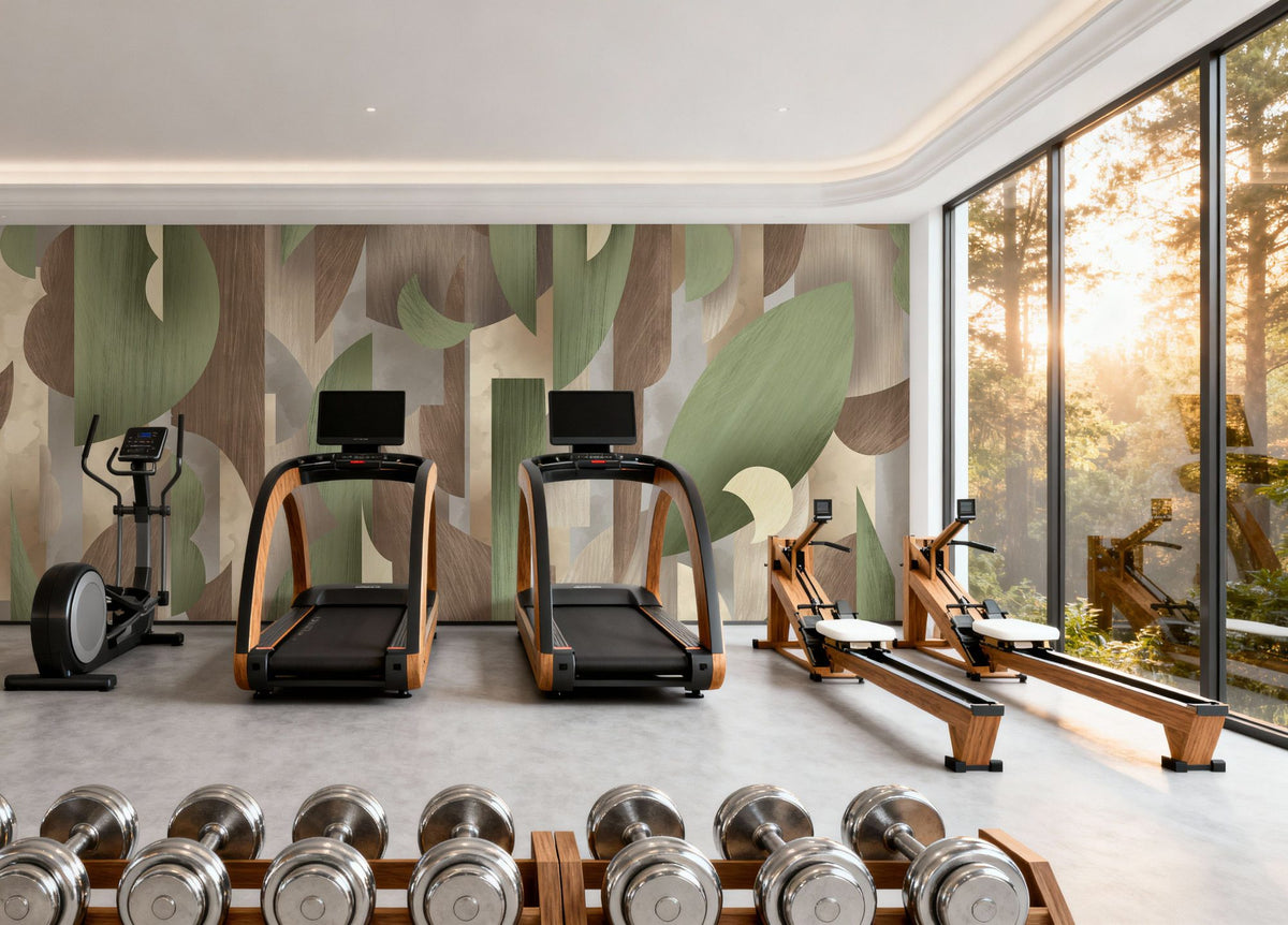 Modern Guild, Urban Jungle Green Mural Wallpaper - room preview 04