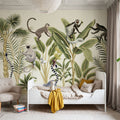 Where the Monkey's Play Mural Wallpaper - room preview 04