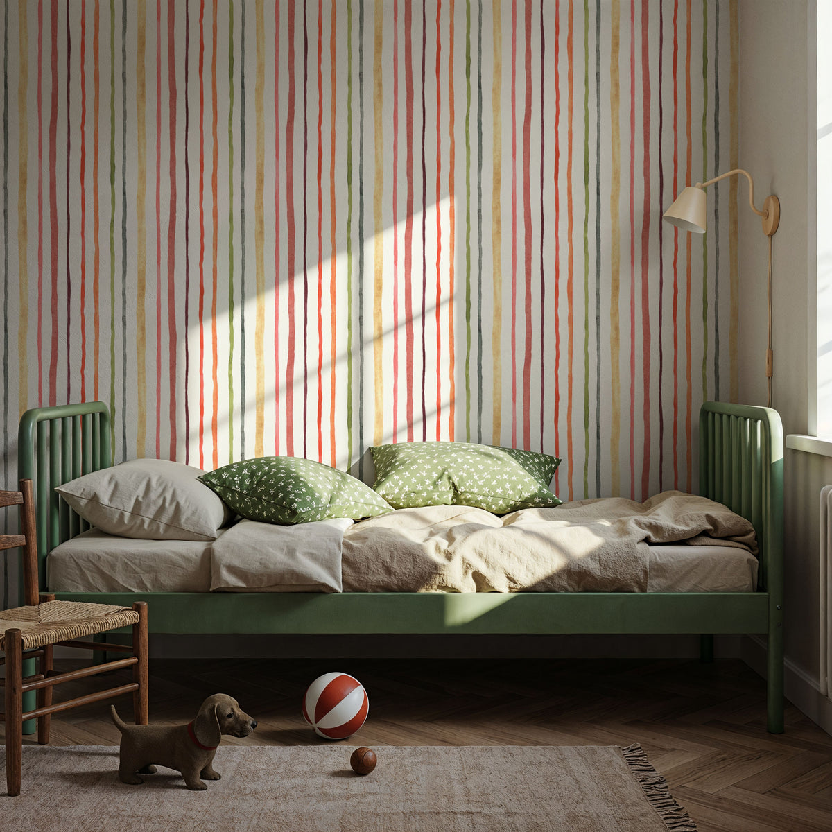 Watercolor Lines Mural Wallpaper - room preview 04
