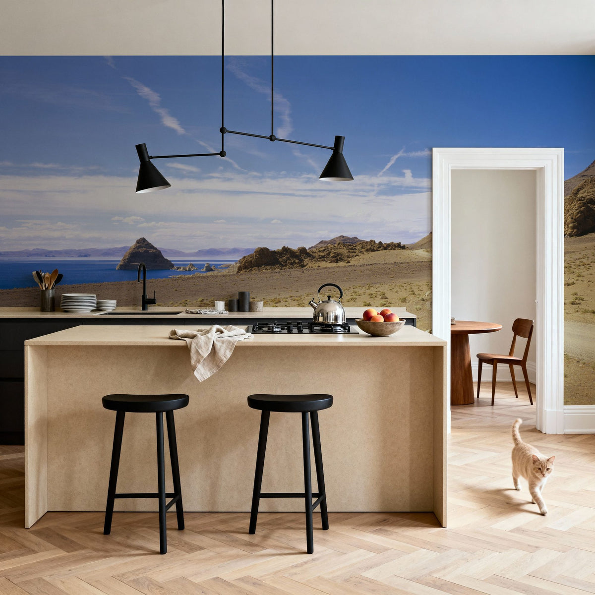 Desert Lake Journey Mural Wallpaper - room preview 04