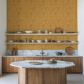 Time to Share Florals Yellow Mural Wallpaper - room preview 04