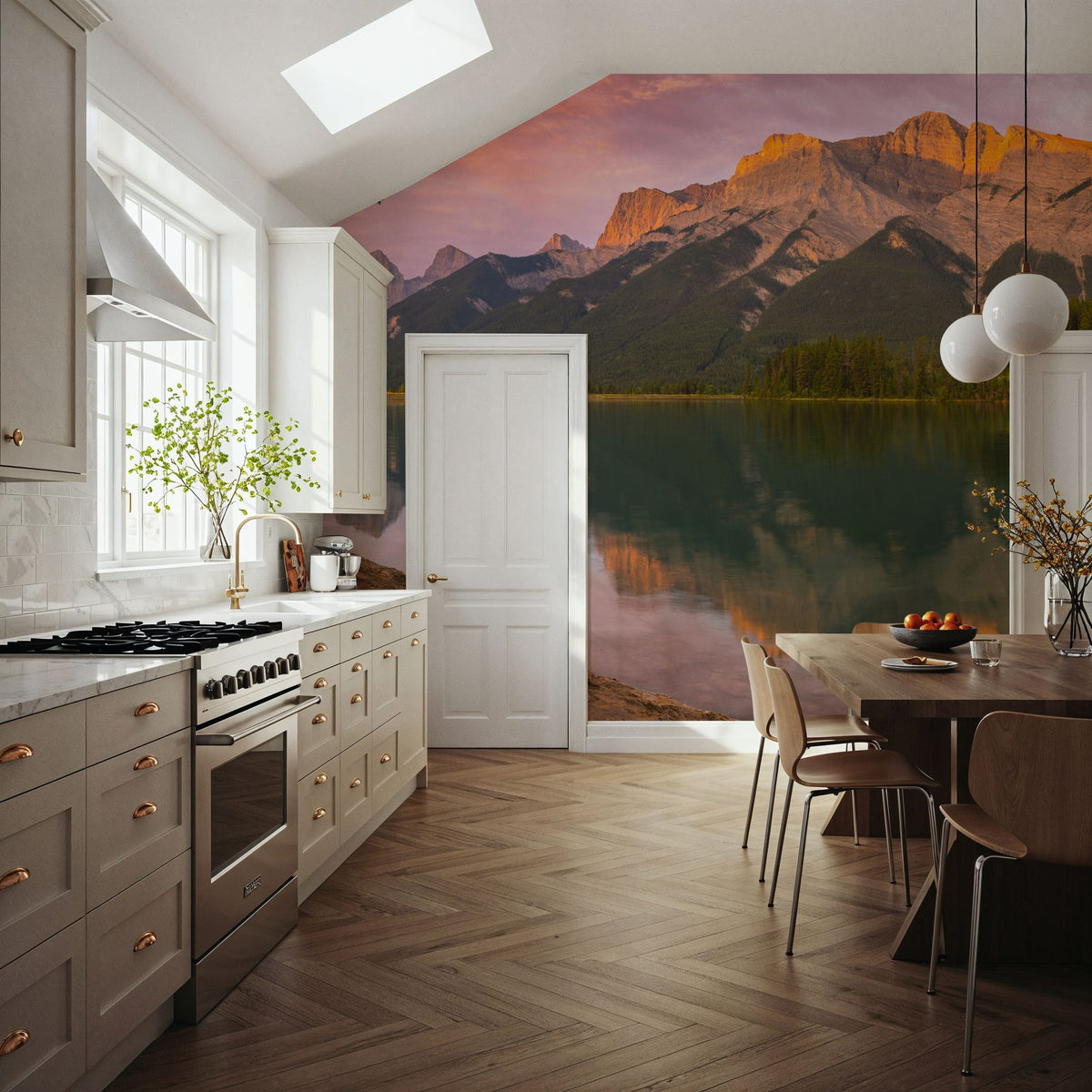 Canmore Lake Mural Wallpaper - room preview 04