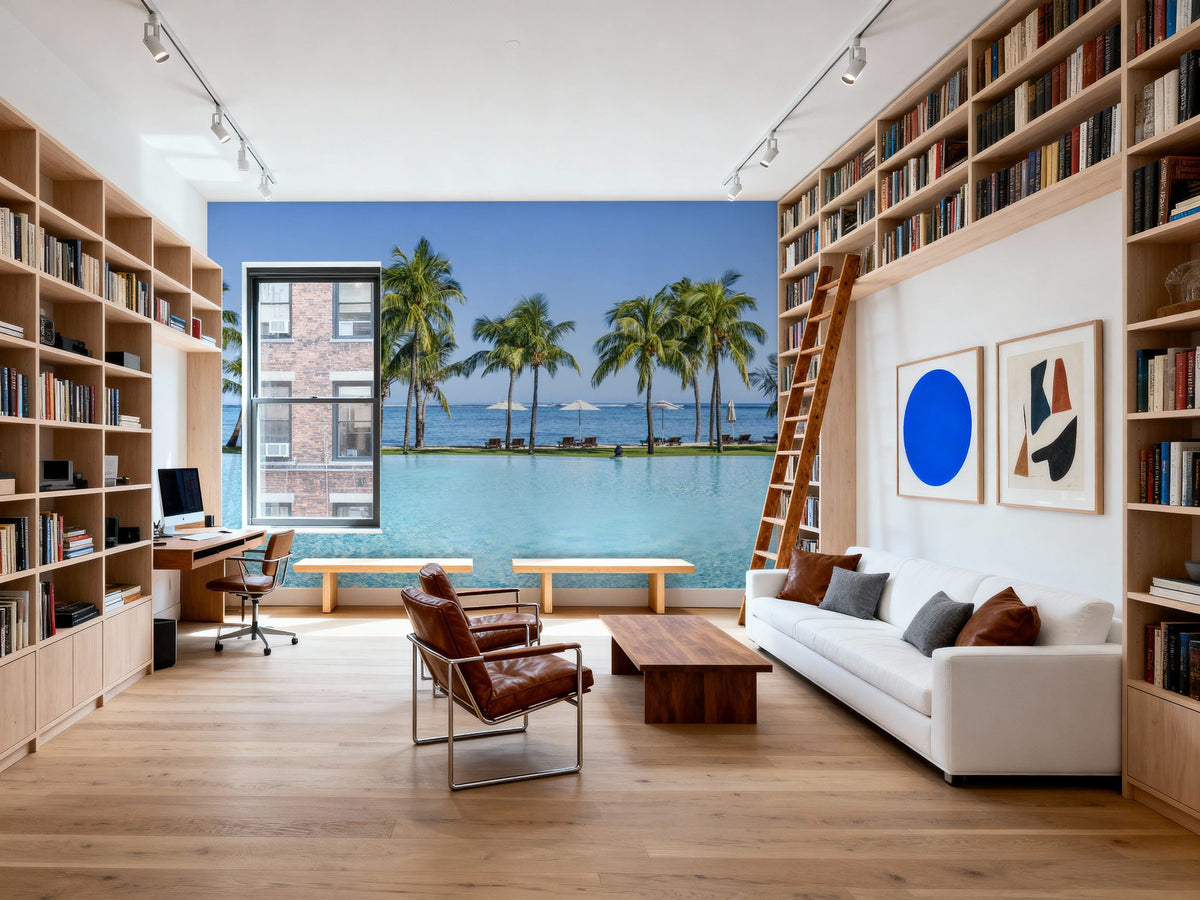 Infinity Beach Mural Wallpaper - room preview 04