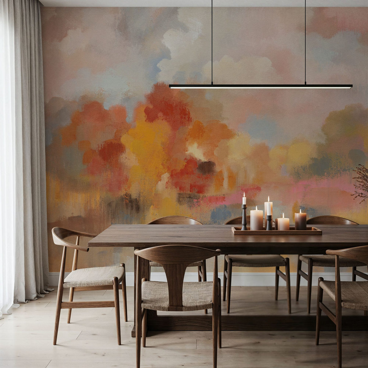 Fall Sunrise Mural Wallpaper - room preview 04