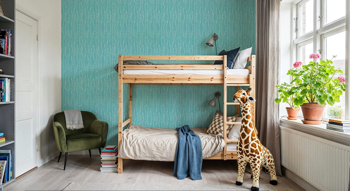 Coastal Dripping Turqouise Mural Wallpaper - room preview 04