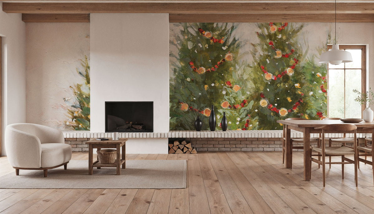 Evergreen Grove Mural Wallpaper - room preview 04