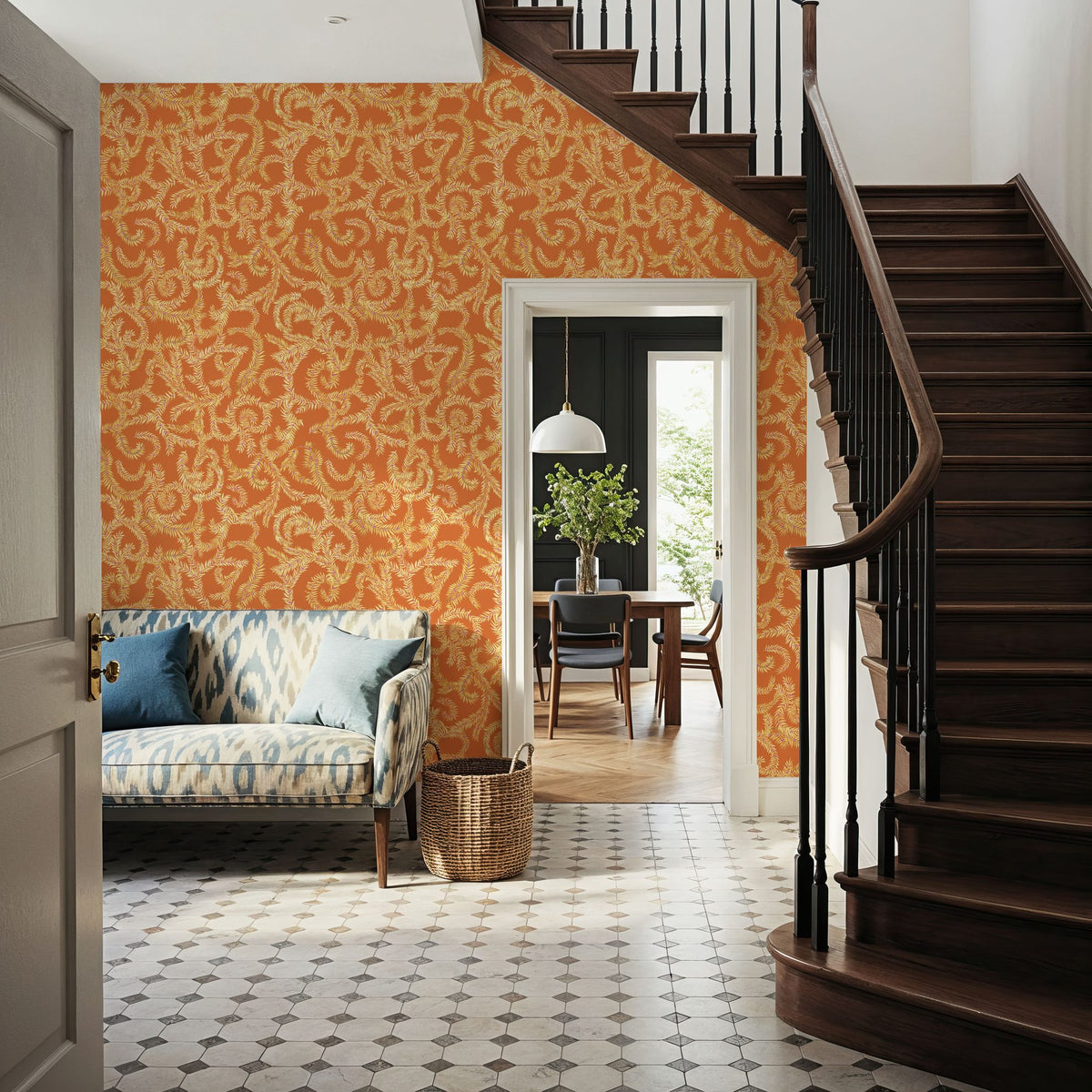 Olive Tree, Pumpkin Mural Wallpaper - room preview 04