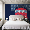 Stars and Stripes Freedom Ring Mural Wallpaper - room preview 04