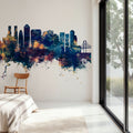 Tokyo Japan Skyline Blue & Bronze Mural Wallpaper - room preview 04