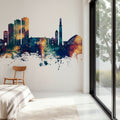 Grenoble Skyline Blue & Bronze Mural Wallpaper - room preview 04