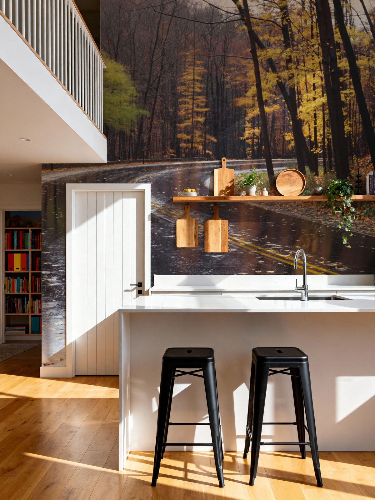 Autumn Journey Mural Wallpaper - room preview 04